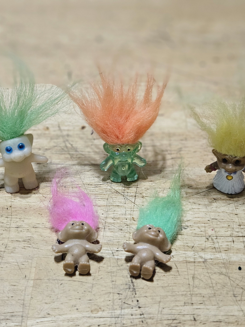 Vintage Russ Berrie Miniature Trolls Set Of 5